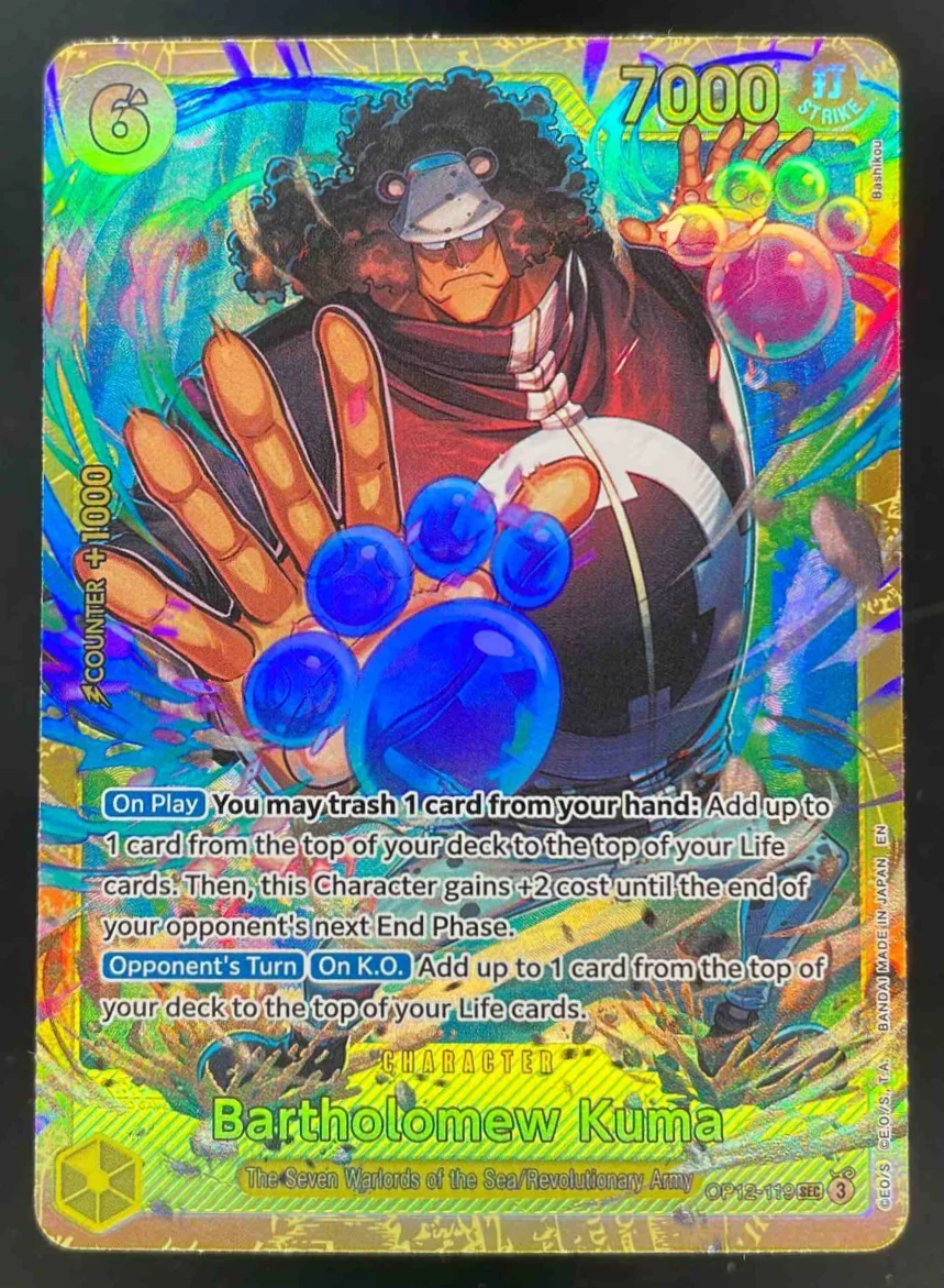 2025 One Piece Legacy of the Master #OP12-119 Bartholomew Kuma Secret Rare