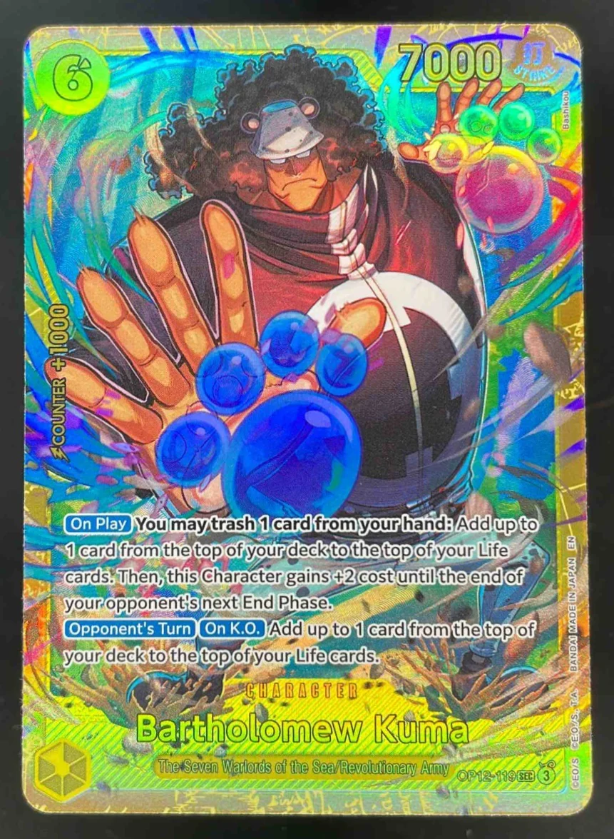 2025 One Piece Legacy of the Master #OP12-119 Bartholomew Kuma Secret Rare