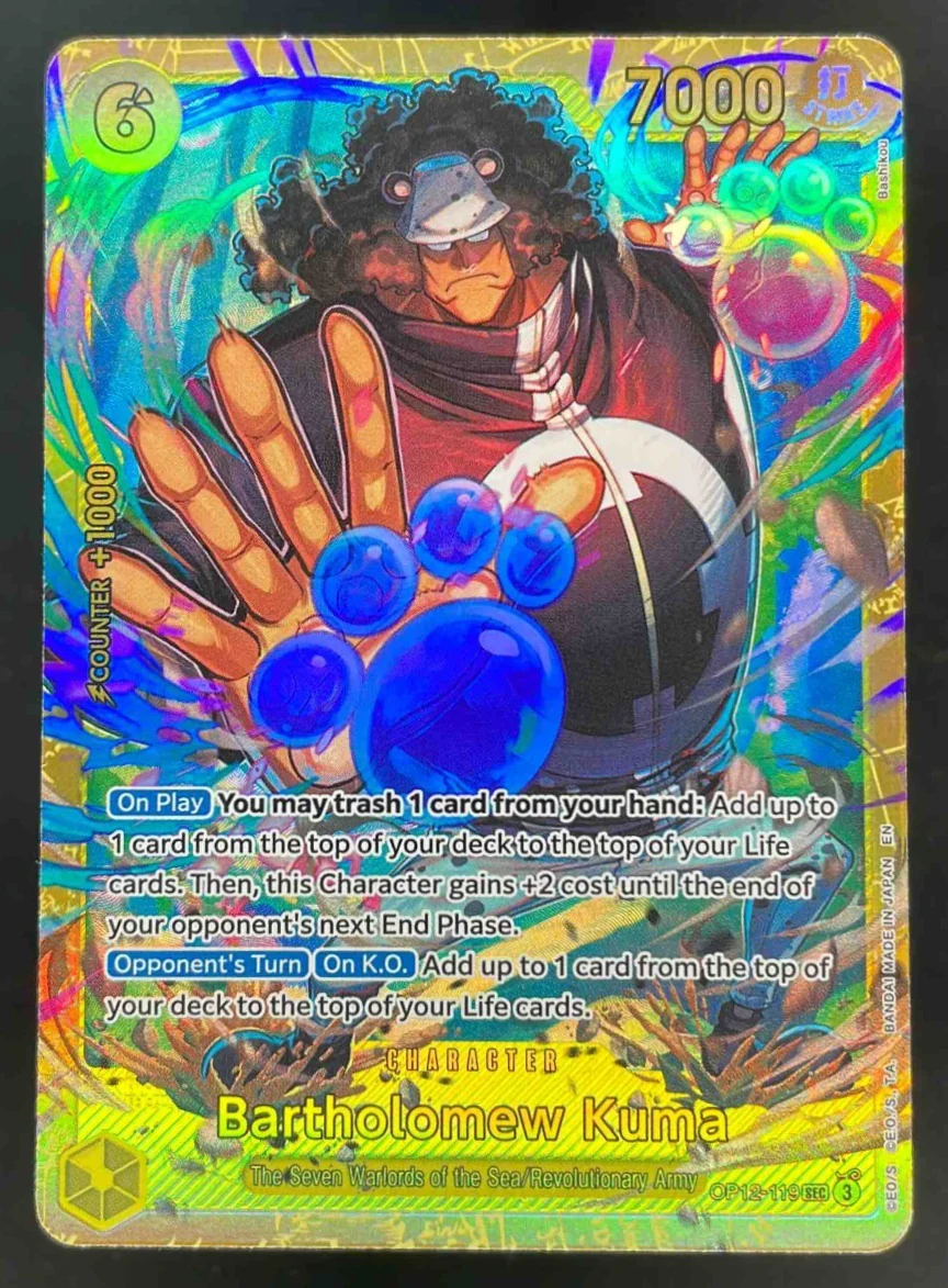 2025 One Piece Legacy of the Master #OP12-119 Bartholomew Kuma Secret Rare