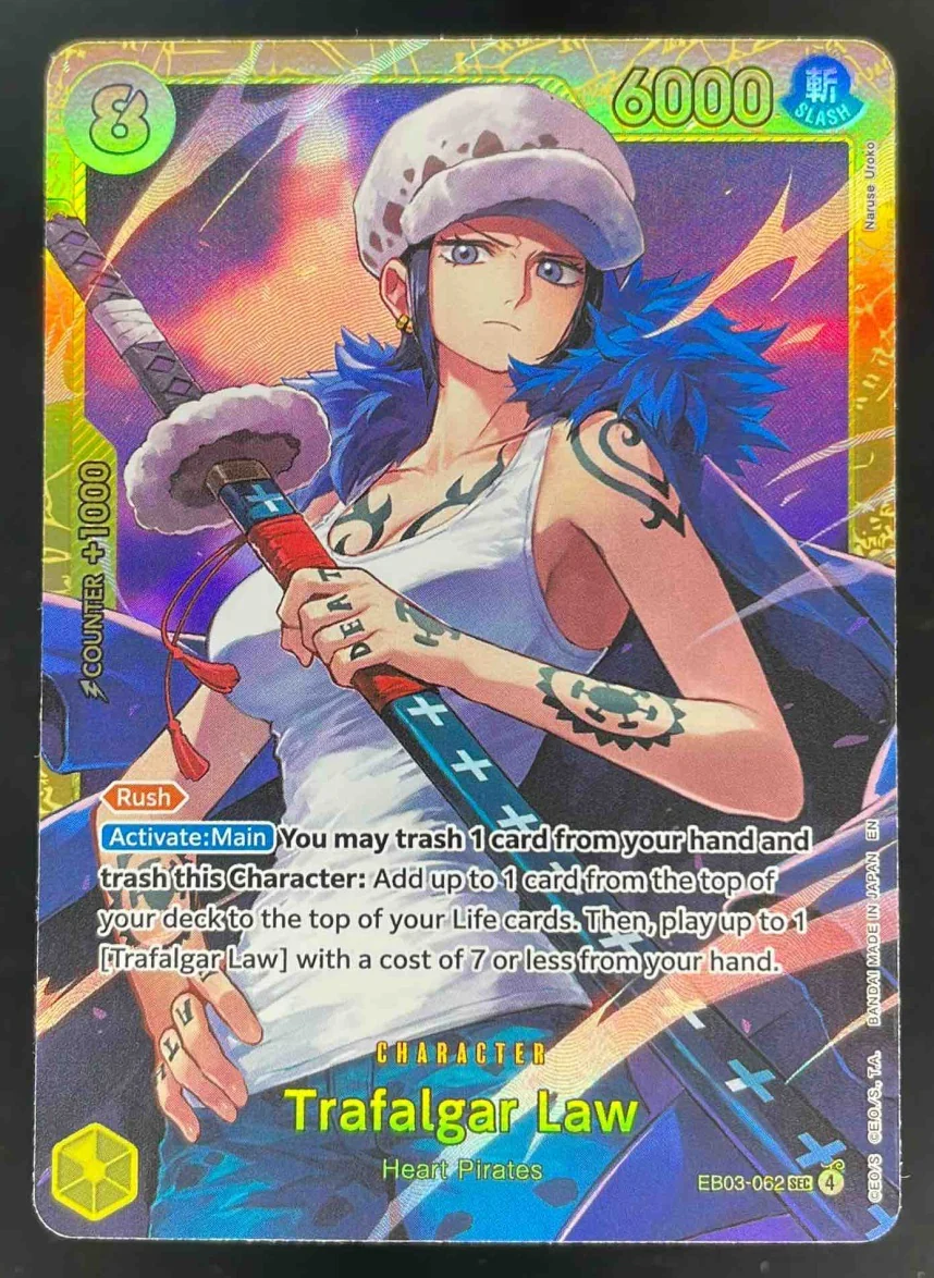 2026 One Piece Heroines Edition Secret Rare #EB03-062 Trafalgar Law