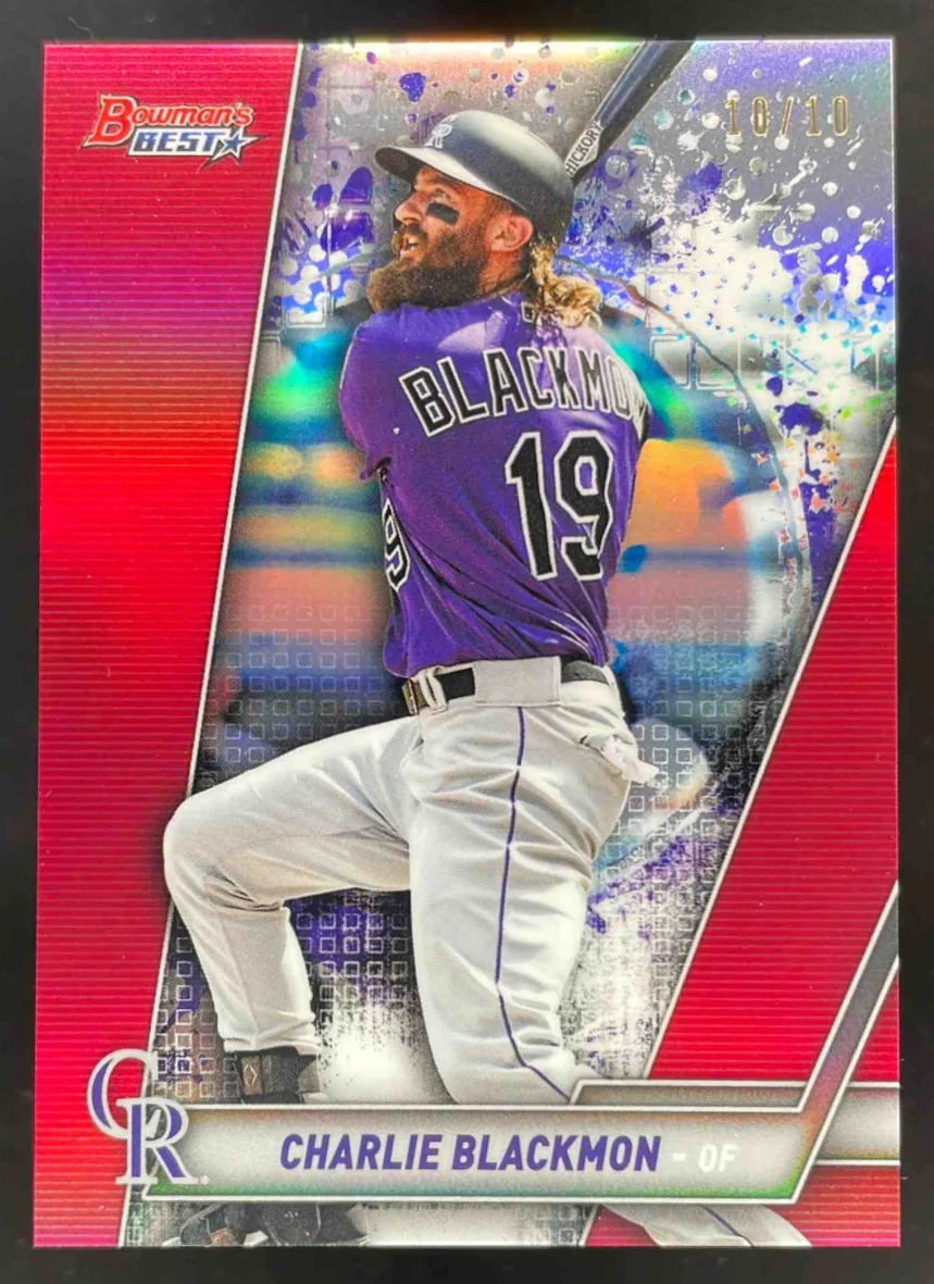 2019 Bowman Bowman's Best Red Refractor #15 Charlie Blackmon /10