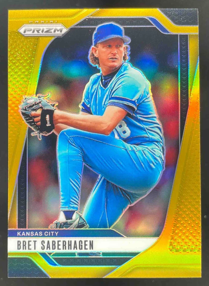 2025 Panini Prizm Prizms Gold #124 Bret Saberhagen /10