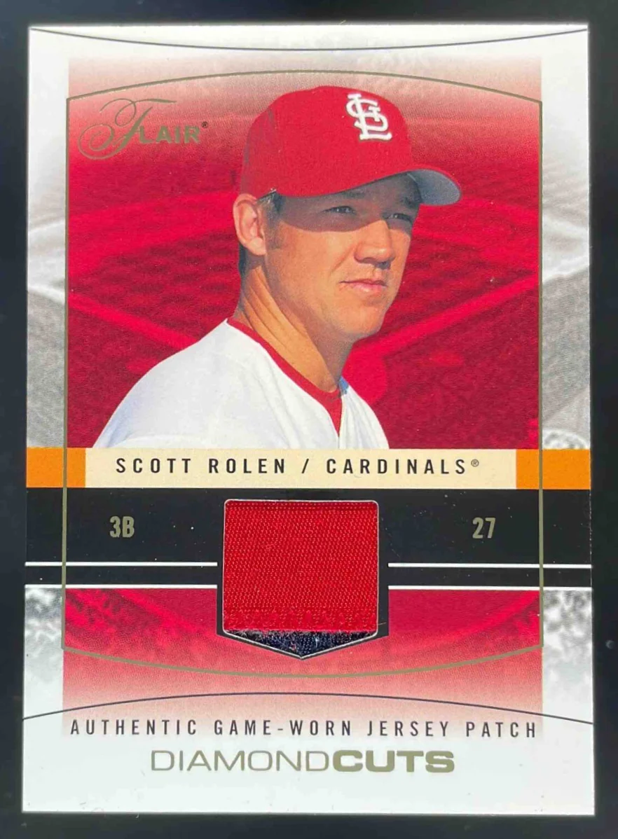 2004 Fleer Flair Diamond Cuts Game Used Gold #DC-SR Scott Rolen /27