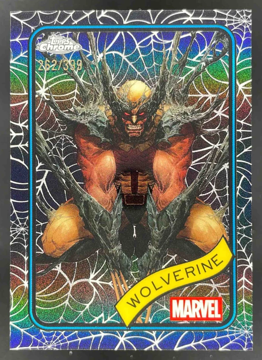 2025 Topps Chrome Marvel Spider Web Refractor #103 Wolverine /399