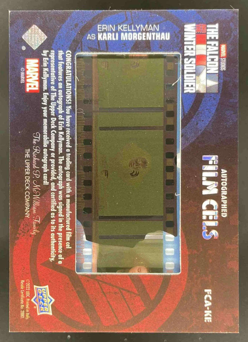 2023 Upper Deck Marvel The Falcon Erin Kellyman Karli Morgenthau Auto - Image 2