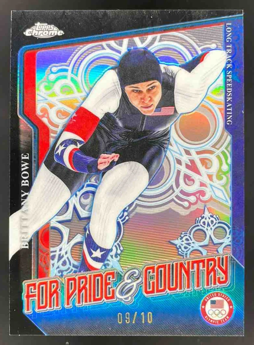 2026 Topps Chrome U.S. Winter Olympic For Pride Country Black Brittany Bowe /10