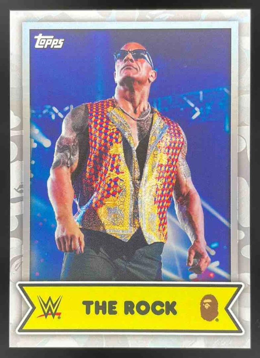 2025 Topps WWE x Bape White Camo #3 The Rock