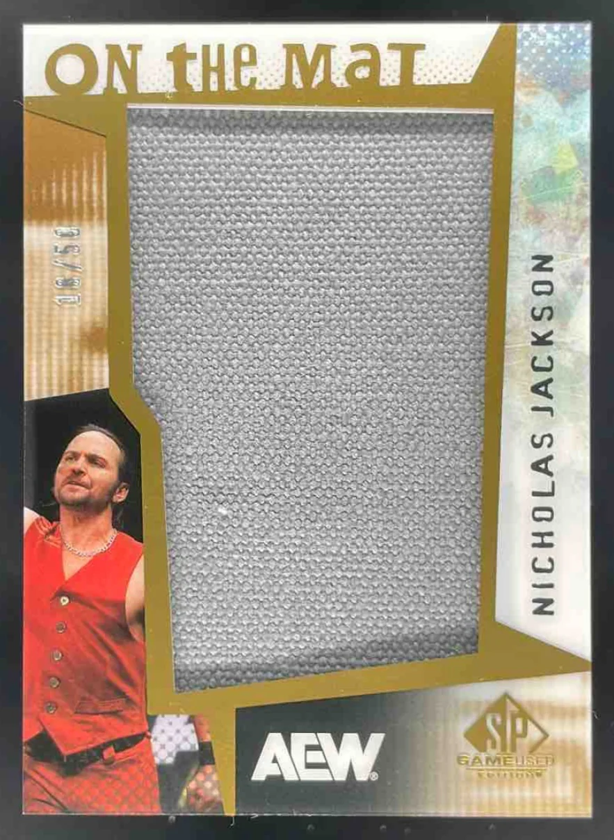 2025 Upper Deck SP Game Used AEW On The Mat Relics #OTM-40 Nicholas Jackson /50