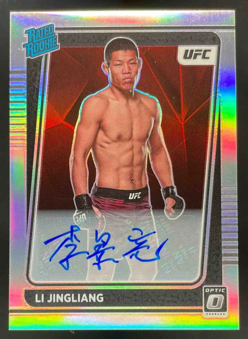 2022 Donruss Optic UFC Optic Signatures Holo #113 Li Jingliang Rated Rookie Auto