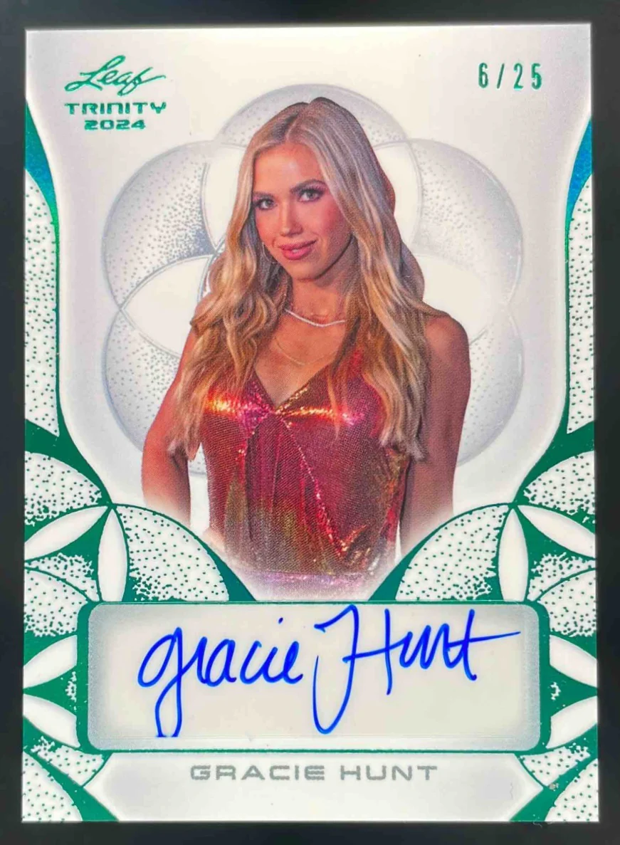 2024 Leaf Trinity Green Autograph #BA-GH2 Gracie Hunt Auto /25