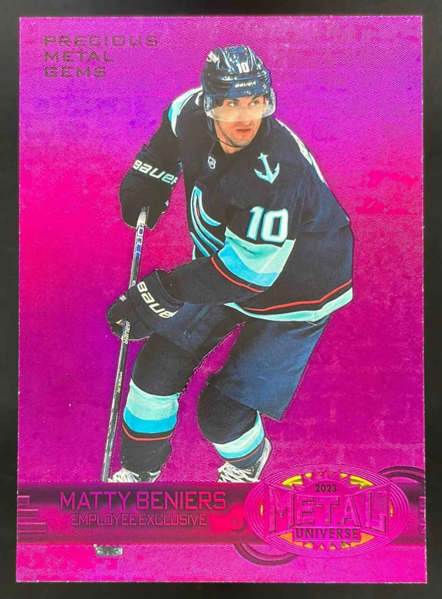 2023 Metal Universe Pink Precious Metal Gems Employee Exclusive Matty Beniers
