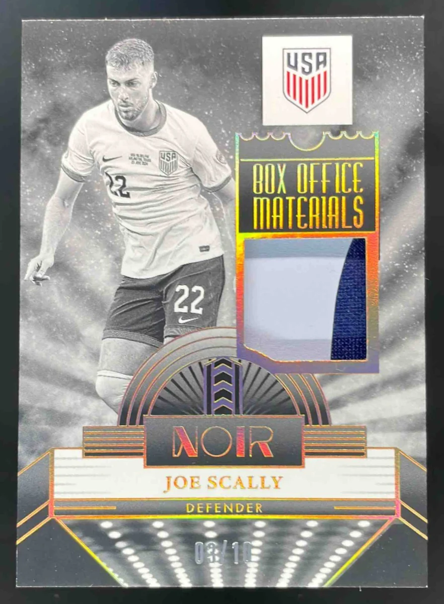 2024-25 Panini Noir Box Office Materials Gold #18 Joe Scally /10
