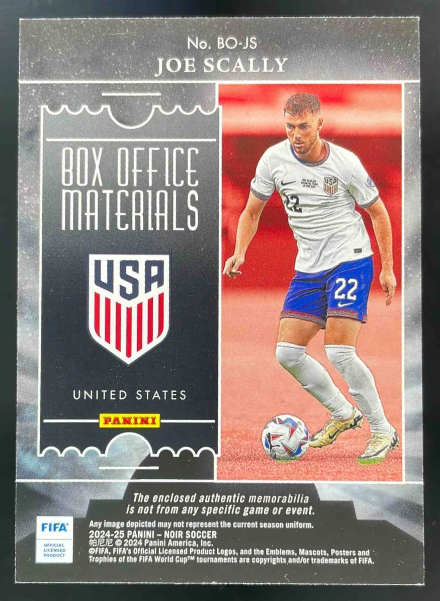 2024-25 Panini Noir Box Office Materials Gold #18 Joe Scally /10 - Image 2
