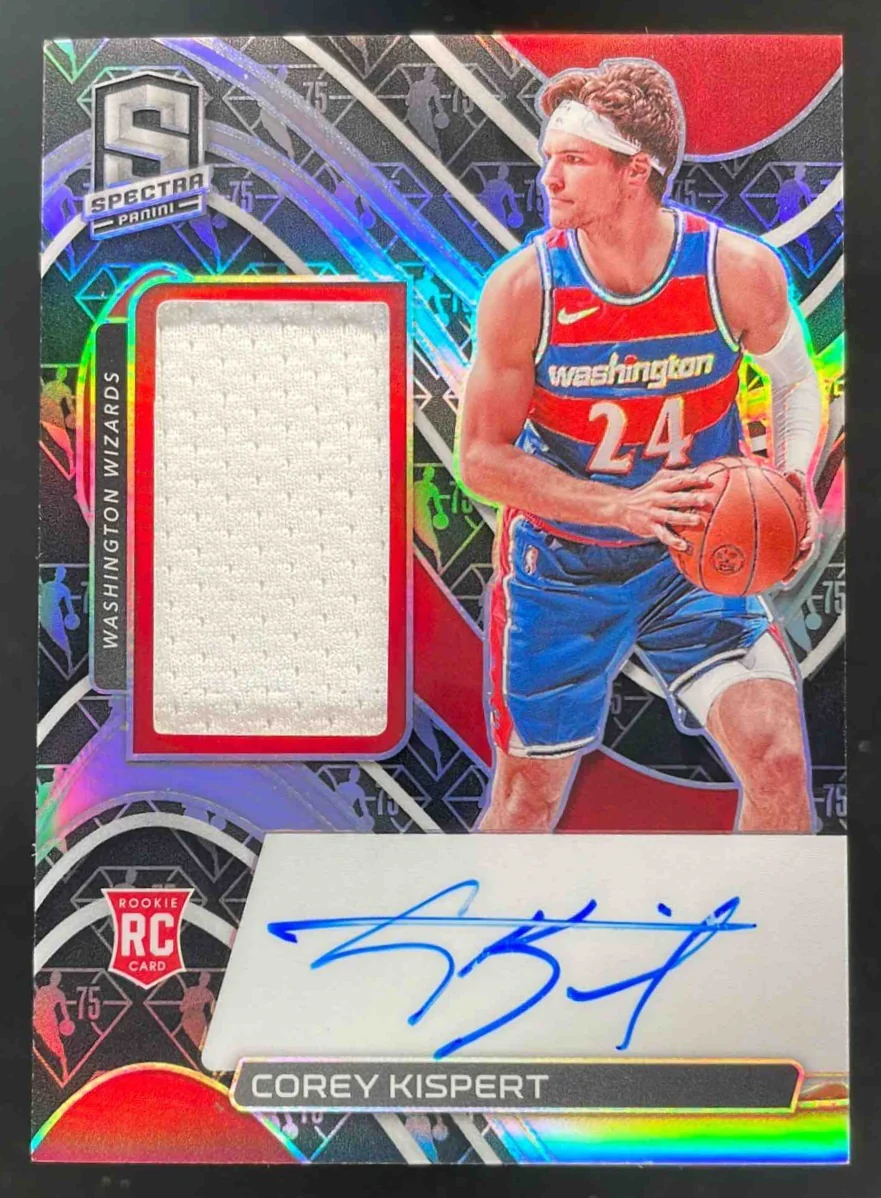 2021-22 Panini Spectra 75th Anniversary #197 Corey Kispert Autograph RC Auto /75