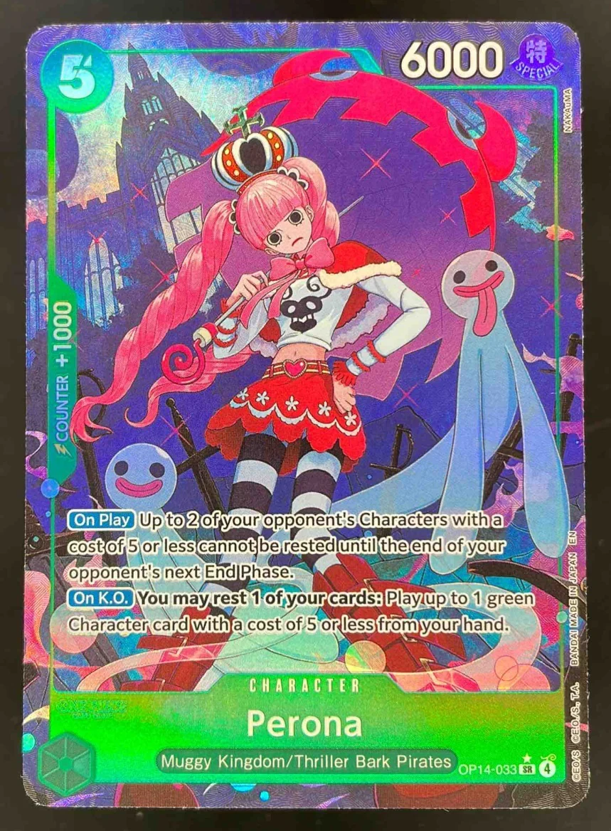 2026 One Piece Azure Sea's Seven Super Rare #OP14-033 Perona