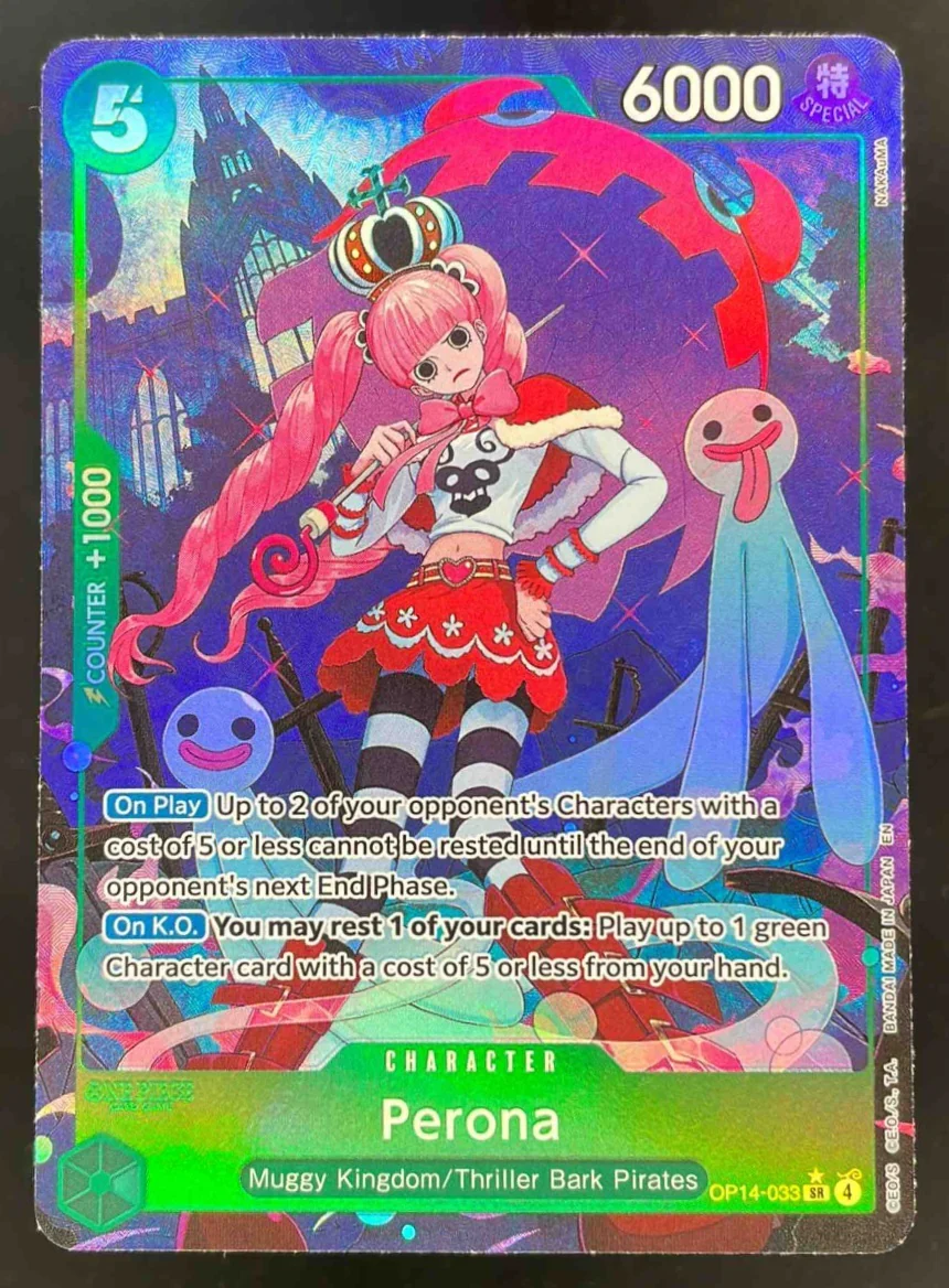 2026 One Piece Azure Sea's Seven Super Rare #OP14-033 Perona