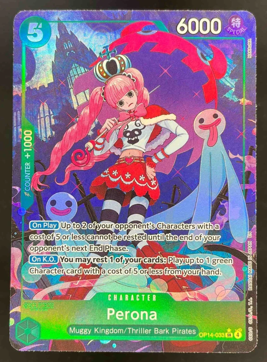 2026 One Piece Azure Sea's Seven Super Rare #OP14-033 Perona