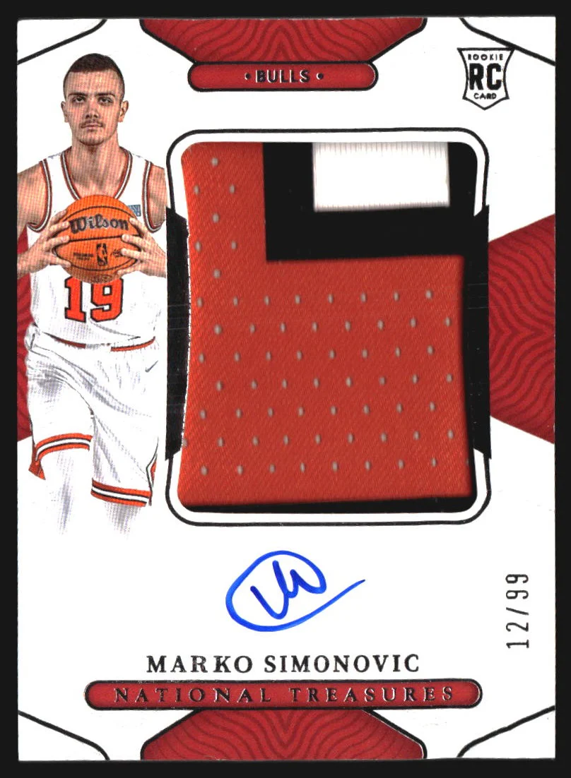 2021-22 Panini National Treasures #127 Marko Simonovic RC Jersey Auto /99