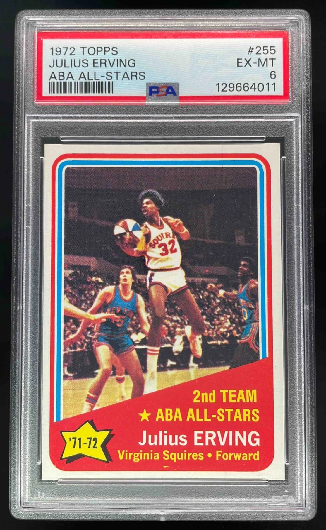 1972-73 Topps #255 Julius Erving RC All-Star PSA 6