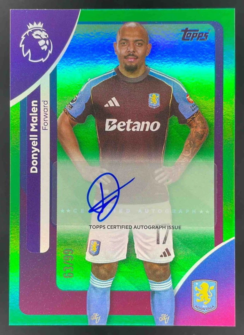 2025-26 Topps Premier League Green Rainbow Foil #AC-DMA Donyell Malen Auto /99