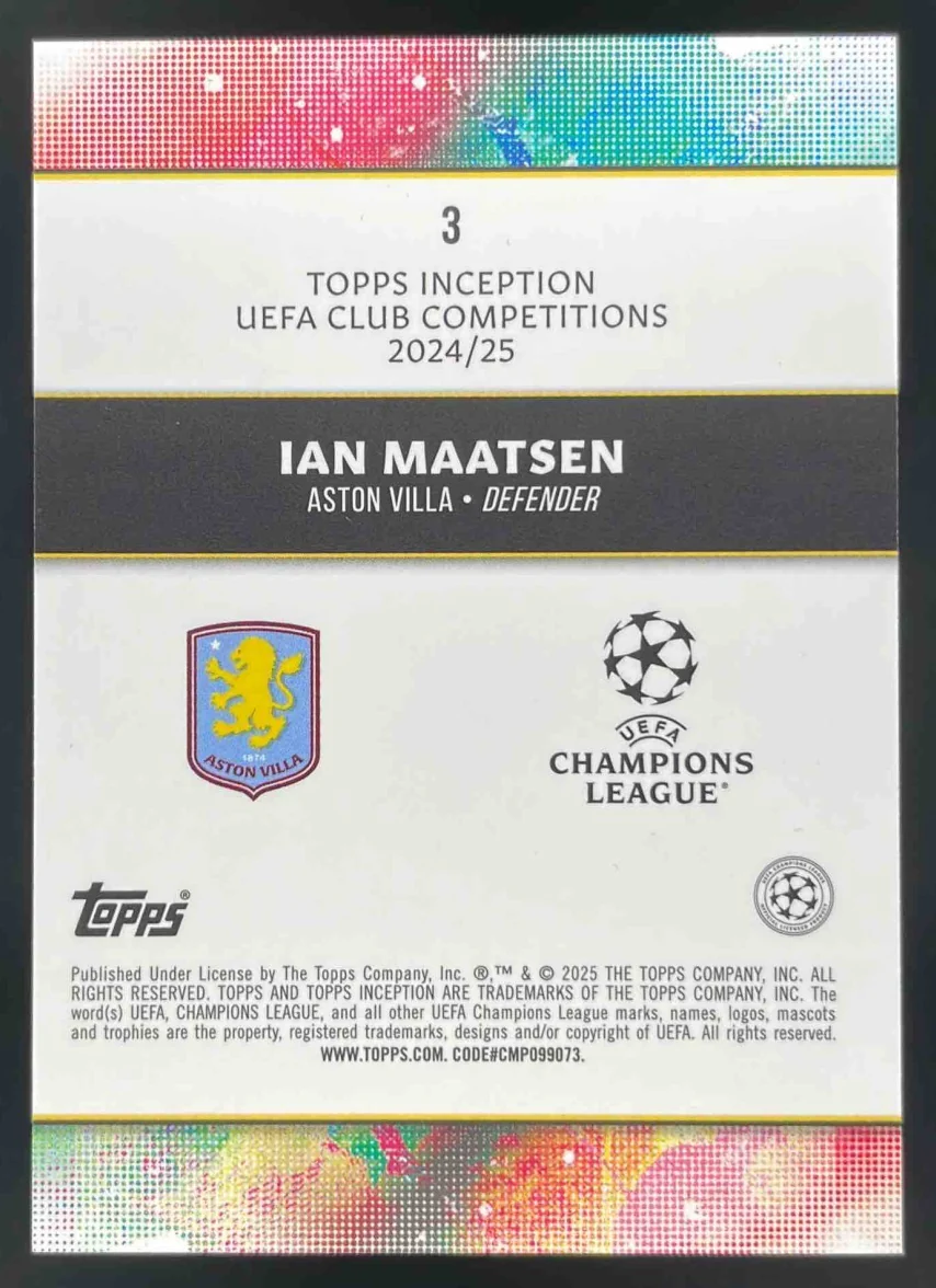 2024-25 Topps Inception UEFA Club Competition Pink #3 Ian Maatsen /75 - Image 2