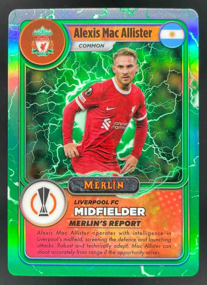2023-24 Topps Chrome Merlin UEFA Merlin's Gamers #MG-16 Alexis Mac Allister