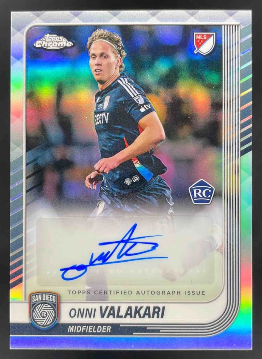 2025 Topps Chrome MLS Chrome Autographs #CA-VK Onni Valakari Auto