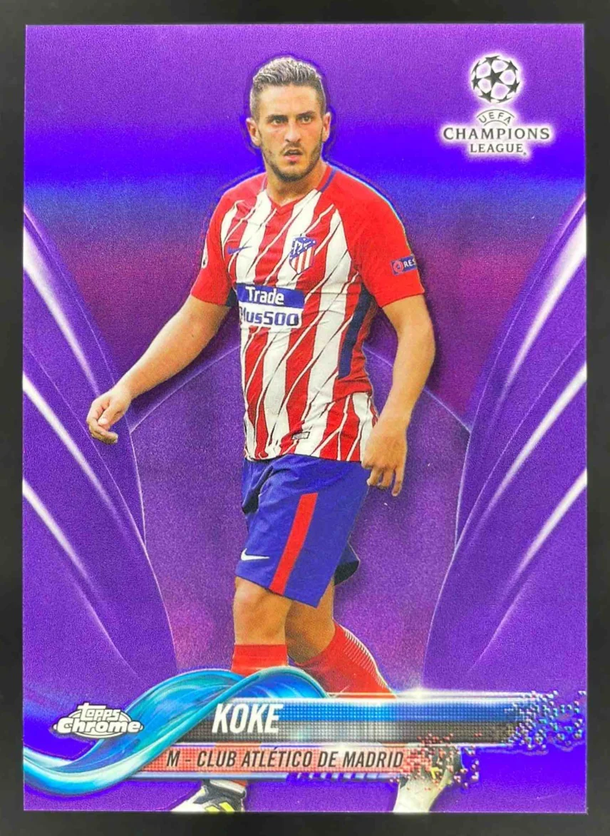 2017 Topps Chrome UEFA Champions League Purple Refractor #72 Koke /250