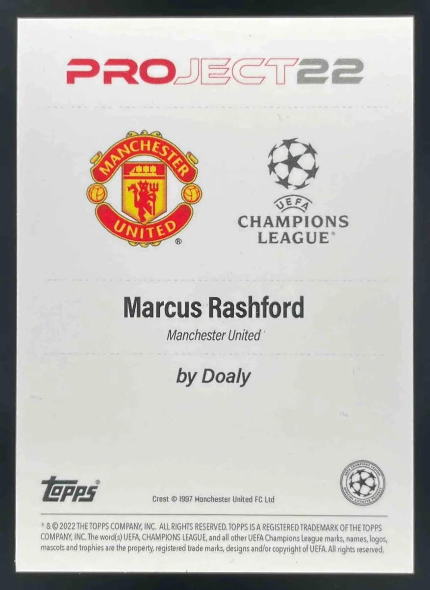 2022 Topps Project22 UEFA Champions League Marcus Rashford - Image 2