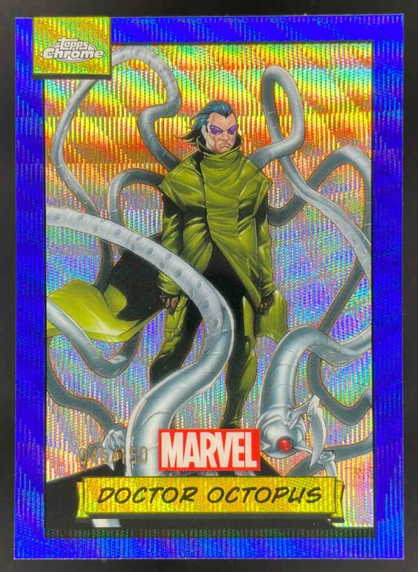 2024 Topps Chrome Marvel Blue Wave Refractor #74 Doctor Octopus /150