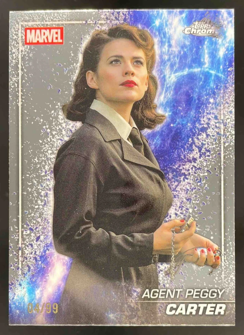 2025 Topps Chrome Marvel Studios The Snap Variation #S-24 Agent Peggy Carter /99