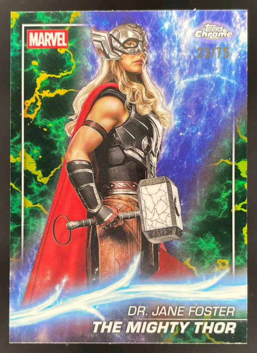 2025 Topps Chrome Marvel Studios Loki Refractor #135 The Mighty Thor /75