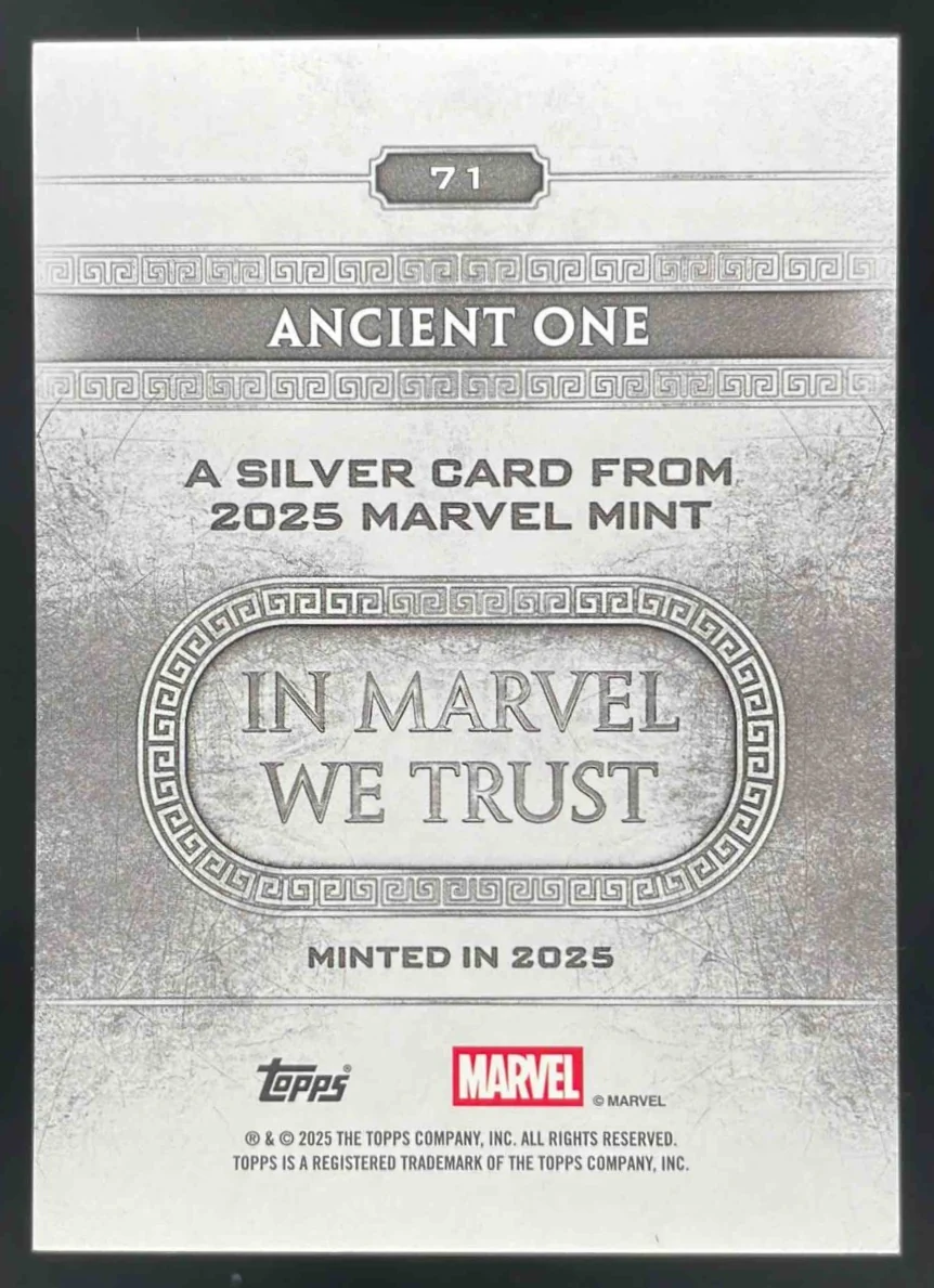 2025 Topps Mint Marvel Green Mint Foil #71 Ancient One Silver /75 - Image 2