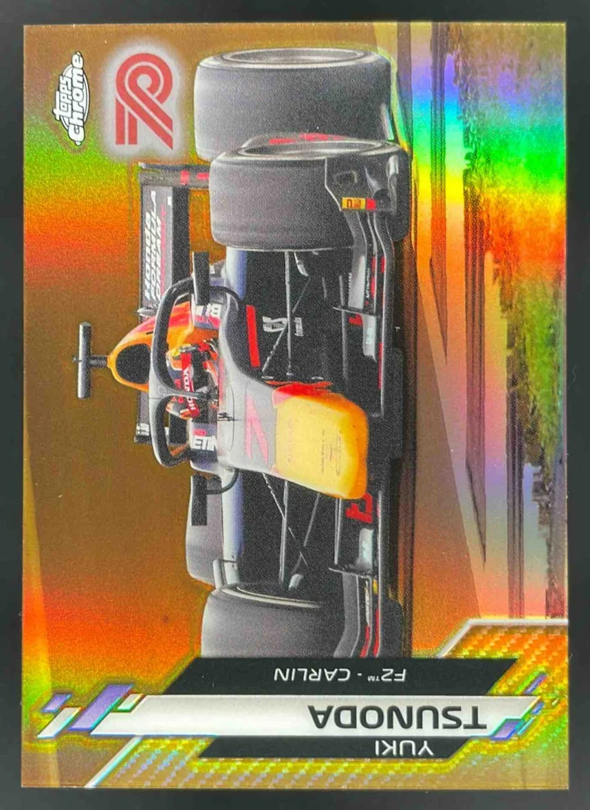 2020 Topps Chrome Formula 1 70th Anniversary Gold #82 Yuki Tsunoda