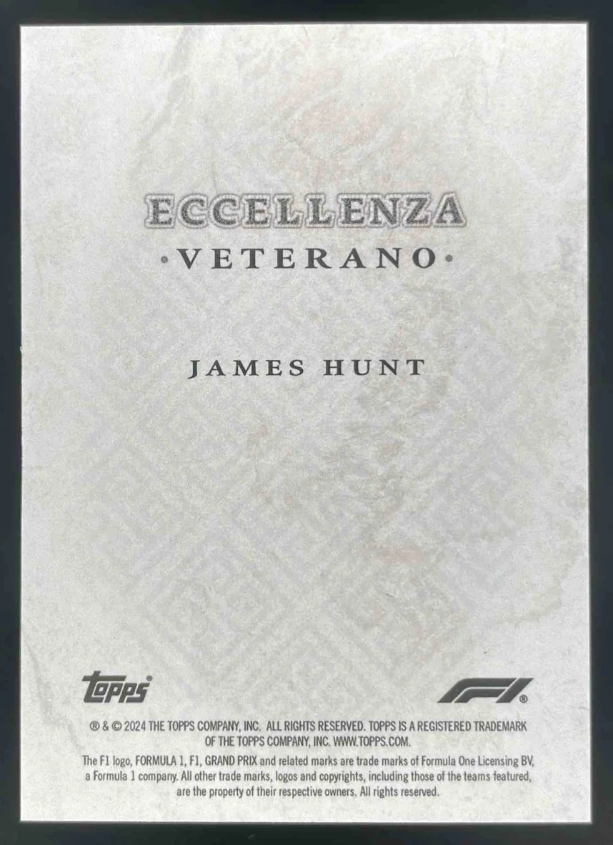 2024 Topps Eccellenza Formula 1 #NNO James Hunt - Image 2