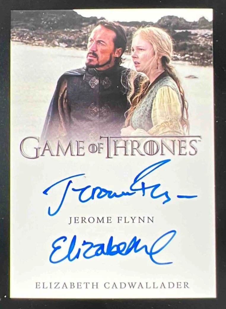 2019 HBO Game of Thrones Dual Auto Jerome Flynn Elizabeth Cadwallader