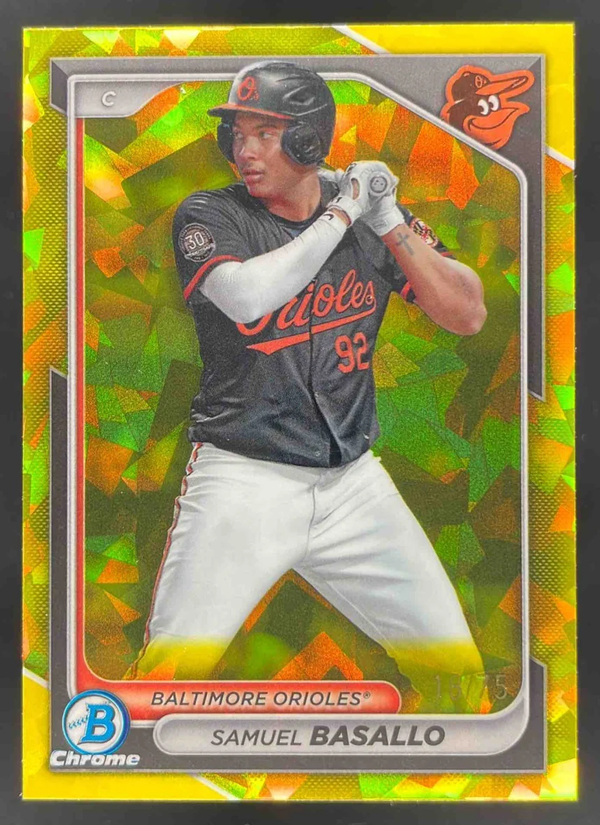 2024 Bowman Sapphire Chrome Yellow Sapphire #BCP-38 Samuel Basallo /75