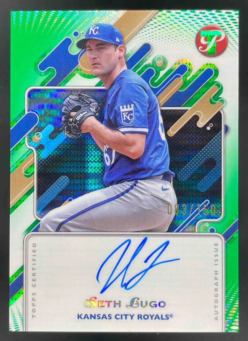 2025 Topps Pristine Autograph Green Pristine Refractor #PASL Seth Lugo Auto /150