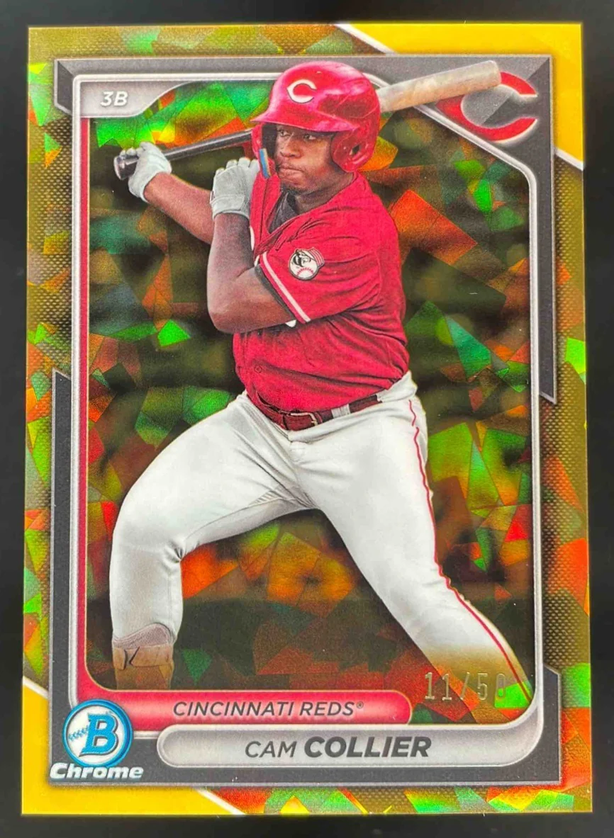 2024 Bowman Sapphire Chrome Gold Sapphire #BCP-13 Cam Collier /50