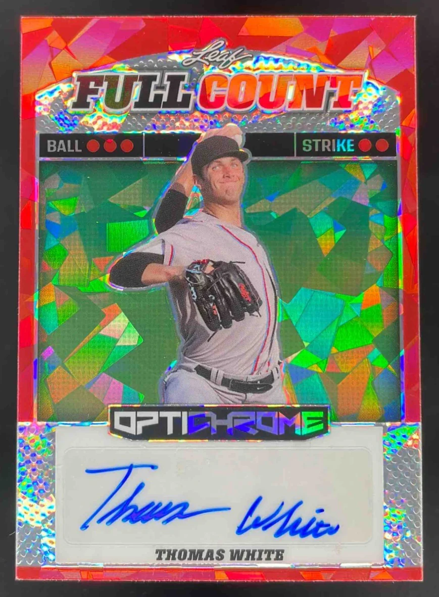 2023 Leaf Eclectic Optichrome Full Count Red Crystals Thomas White RC Auto /4