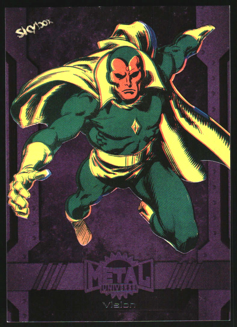 2024 SkyBox Marvel Metal Universe Avengers Purple FX #117 Vision /199