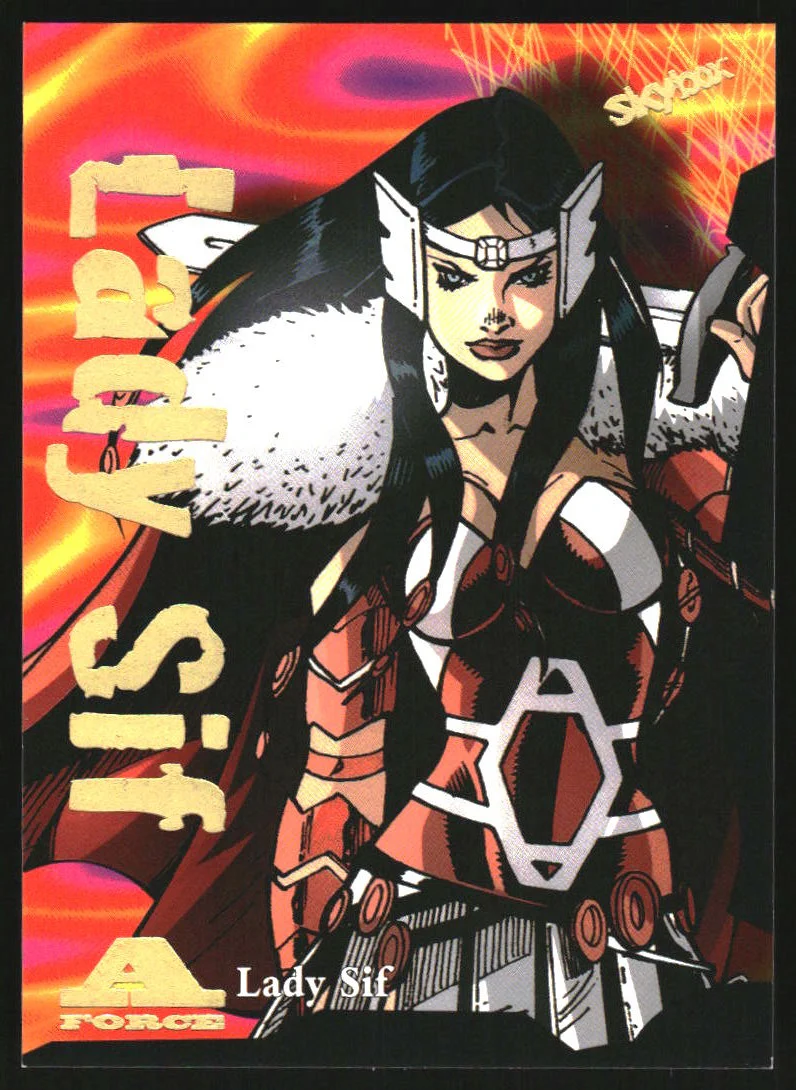 2024 SkyBox Marvel Metal Universe Avengers A-Force Rave Gold Lady Sif /25