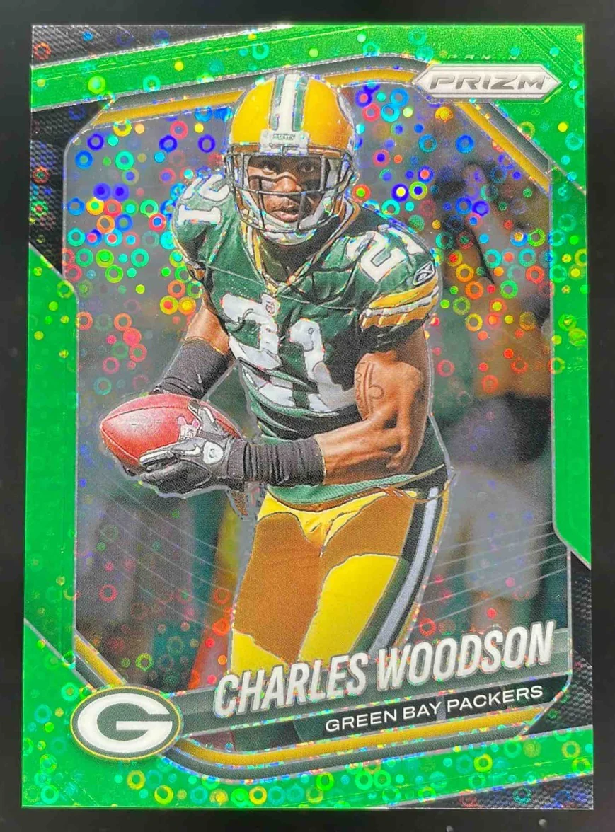 2025 Panini Prizm No Huddle Neon Green Prizm #119 Charles Woodson /10