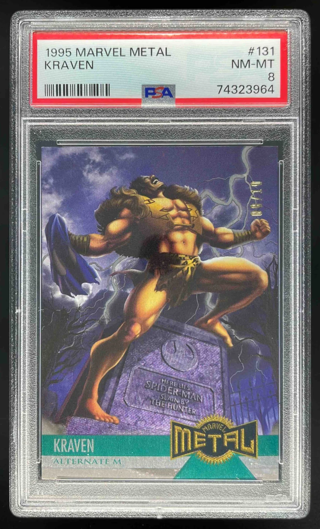 1995 Marvel Metal #131 Kraven /10 PSA 8
