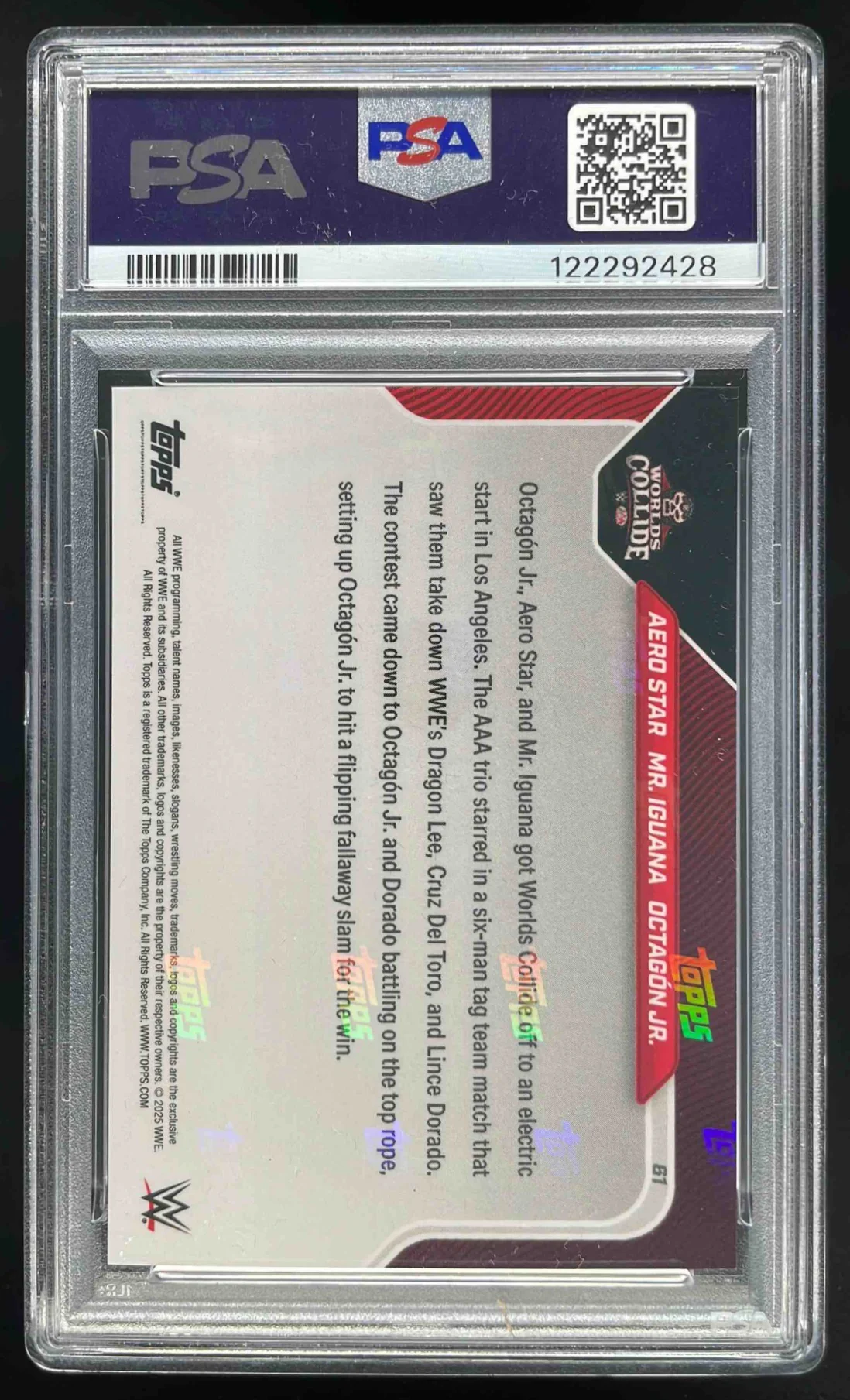 2025 Topps Now #61 Aero Star Mr. Iguana Octagon Jr. PSA 9 - Image 2