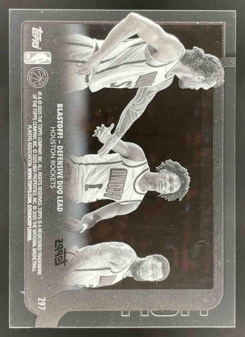 2025-26 Topps Clear Variation #297 Blastoff!, Defensive Duo Leads /10 - Image 2
