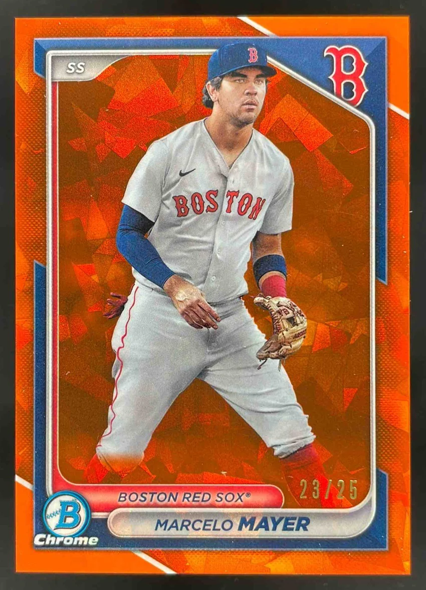 2024 Bowman Sapphire Chrome Orange Sapphire #BCP-44 Marcelo Mayer /25