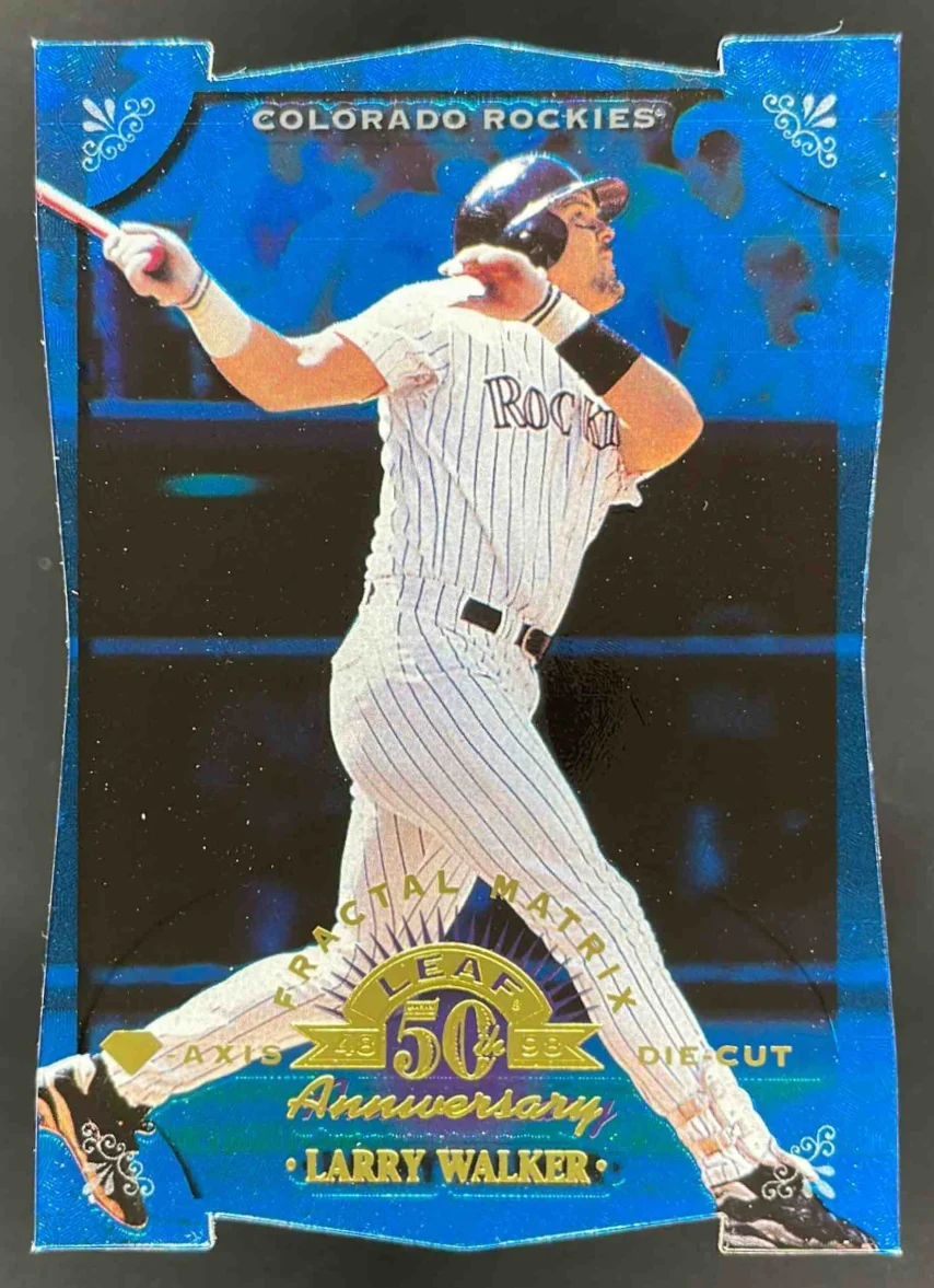 1998 Leaf Fractal Diamond Axis #114 Larry Walker /50