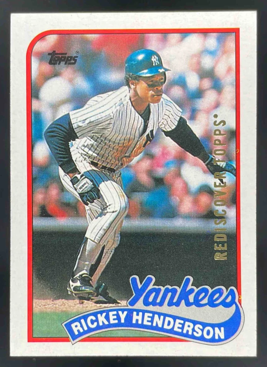 1989 Topps #380 Rickey Henderson Rediscover Topps
