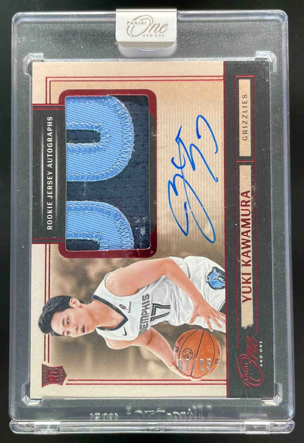 2024 Panini One and One Rookie Jersey Autographs Red #16 Yuki Kawamura Auto /25